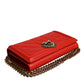 Dolce & Gabbana Red Quilted Devotion Crossbody Chain Phone Cover Bag