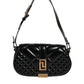 Versace Black Calf Leather Quilted Shoulder Strap Bag