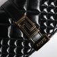 Versace Black Calf Leather Quilted Shoulder Strap Bag