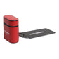 Dolce & Gabbana Red Calfskin Leather Logo Print Flip Holder Airpods Case