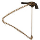 Dolce & Gabbana Black Gold Brass Copper Revolver Brooch Lapel Pin