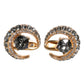 Dolce & Gabbana Brass Gold Black Crystal Luna Cufflink