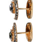 Dolce & Gabbana Brass Gold Black Crystal Luna Cufflink