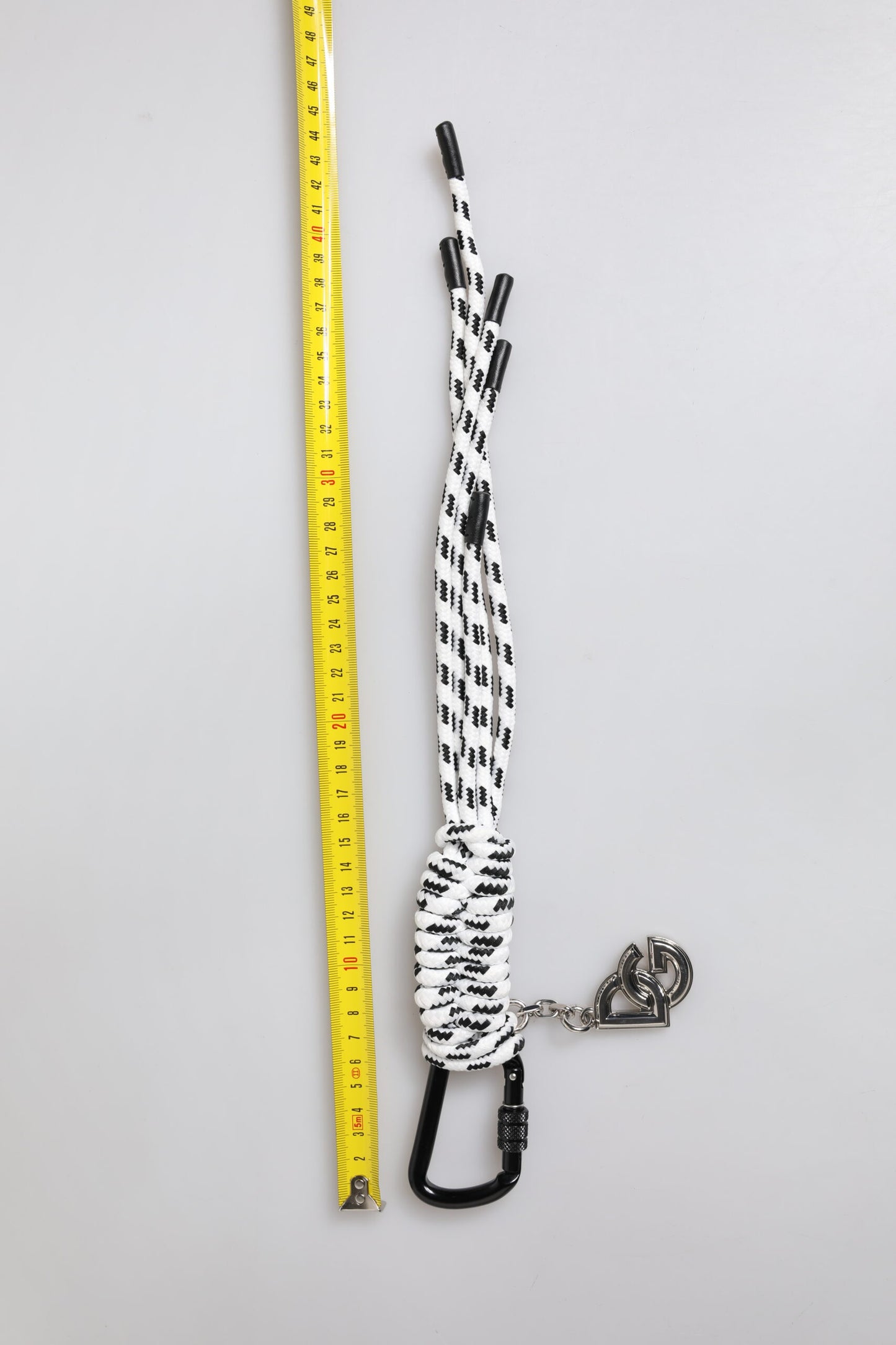 Dolce & Gabbana Multicolor Tape String DG Logo Keychain Polyester Keyring