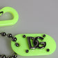 Dolce & Gabbana Green Springy Key Holder DG Logo Men's Keychain Keyring