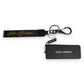 Dolce & Gabbana Black Logo Nylon Silver Brass Men Holder Keychain Keyring