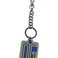 Dolce & Gabbana Blue Yellow DG Rubber Logo Silver Men's Keychain Keyring