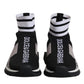 Dolce & Gabbana Black Gray Sorrento Socks Women Sneakers Shoes