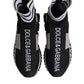 Dolce & Gabbana Black Gray Sorrento Socks Women Sneakers Shoes