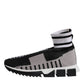 Dolce & Gabbana Black Gray Sorrento Socks Women Sneakers Shoes