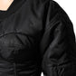 Dolce & Gabbana Black Nylon Full Zip Bustier Corset Jacket