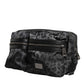 Dolce & Gabbana Black Gray Leopard DG Logo Belt Waist Fanny Pack Bag