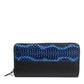 Dolce & Gabbana Black Blue Exotic Leather Embossed Continental Wallet