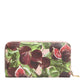 Dolce & Gabbana Multicolor Fig Fruit Dauphine Leather Zip Around Continental Wallet