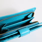Dolce & Gabbana Light Blue Leather Bifold Continental Clutch Wallet