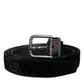 Dolce & Gabbana Black Leather Metal Buckle Classic Belt