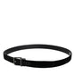 Dolce & Gabbana Black Leather Metal Buckle Classic Belt