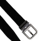 Dolce & Gabbana Black Leather Metal Buckle Classic Belt