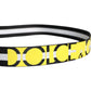 Dolce & Gabbana Black Yellow Logo Striped Metal Buckle Belt
