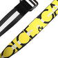 Dolce & Gabbana Black Yellow Logo Striped Metal Buckle Belt