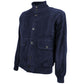 Emilio Romanelli Blue Calfskin Men Bomber Jacket