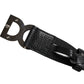 Dolce & Gabbana Black White Printed Metal Logo Buckle Belt