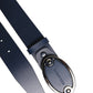 Dolce & Gabbana Blue Leather Classic Metal Logo Buckle Belt