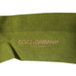 Dolce & Gabbana Green Cotton Logo Over The Calf Socks