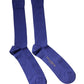 Dolce & Gabbana Purple Cotton Logo Over The Calf Socks