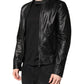 Dolce & Gabbana Black Sheep Leather Biker Full Zip Jacket
