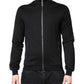 Dolce & Gabbana Black Cotton Logo Full Zip Men Bomber Jacket