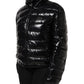 Dolce & Gabbana Black Logo Plaque Full Zip Puffer Jacket