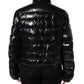 Dolce & Gabbana Black Logo Plaque Full Zip Puffer Jacket