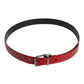 Dolce & Gabbana Red Exotic Leather Brass Metal Buckle Belt