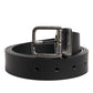 Dolce & Gabbana Black Classic Leather Metal Buckle Belt