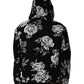 Dolce & Gabbana Black Wool Floral Printed Men Hooded Jacket
