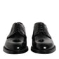 Dolce & Gabbana Black Leather Lace Up Derby Dress Formal Shoes
