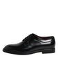 Dolce & Gabbana Black Leather Lace Up Derby Dress Formal Shoes