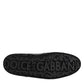 Dolce & Gabbana Black Exotic Leather Low Top Sneakers Shoes