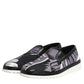 Dolce & Gabbana Black Tropical Slip On Men Sneakers Shoes