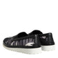 Dolce & Gabbana Black Tropical Slip On Men Sneakers Shoes