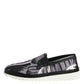 Dolce & Gabbana Black Tropical Slip On Men Sneakers Shoes