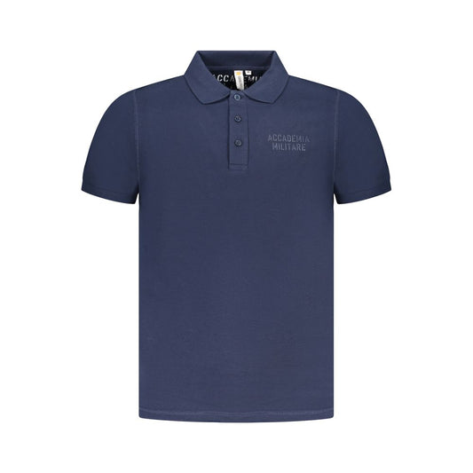 Accademia Militare Blue Cotton Polo Shirt