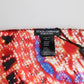 Dolce & Gabbana Black Multicolor Print Square Foulard Scarf