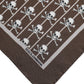 Dolce & Gabbana Brown Skull Silk Square Men Foulard Scarf