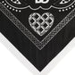 Dolce & Gabbana Black White Bandana Square Men Foulard Scarf