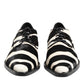 Dolce & Gabbana Black White Zebra Pony Fur Dress Shoes
