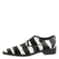 Dolce & Gabbana Black White Zebra Pony Fur Dress Shoes