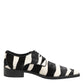 Dolce & Gabbana Black White Zebra Pony Fur Dress Shoes