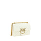 PINKO White Calf Leather Bos Taurus Shoulder Bag